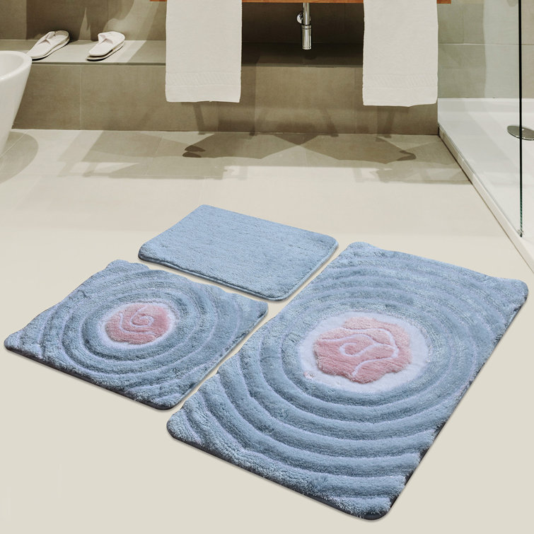 Mercer41 Oleary 3 Piece Rectangle NonSlip Bath Mat Set Wayfair.co.uk